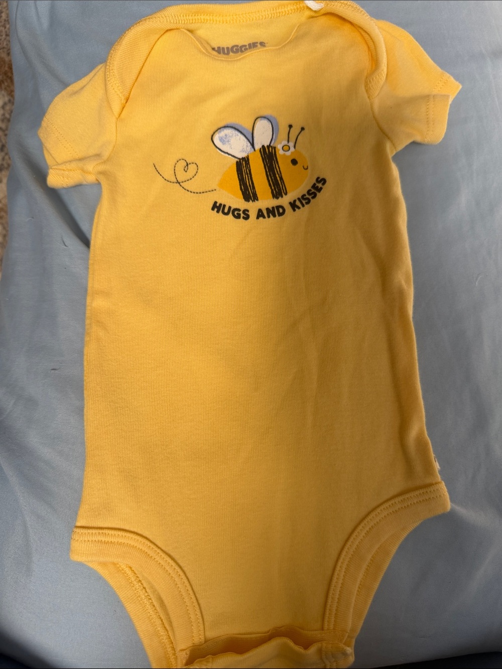 Huggies Yellow Bee 'Hugs and Kisses' Baby One-Piece Bodysuit